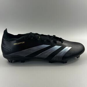 adidas Predator Men's Black with Silver Accents Soccer Cleats